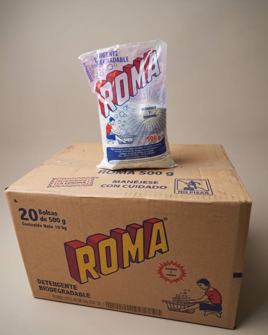 Detergente Roma en Polvo, Caja con 20 Piezas